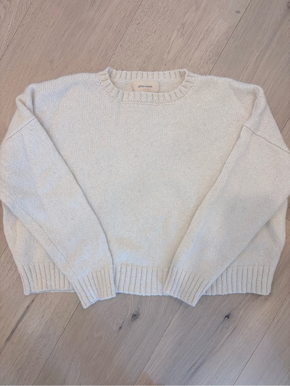 Gillian Stevens Ilse Wool Pullover in Milk